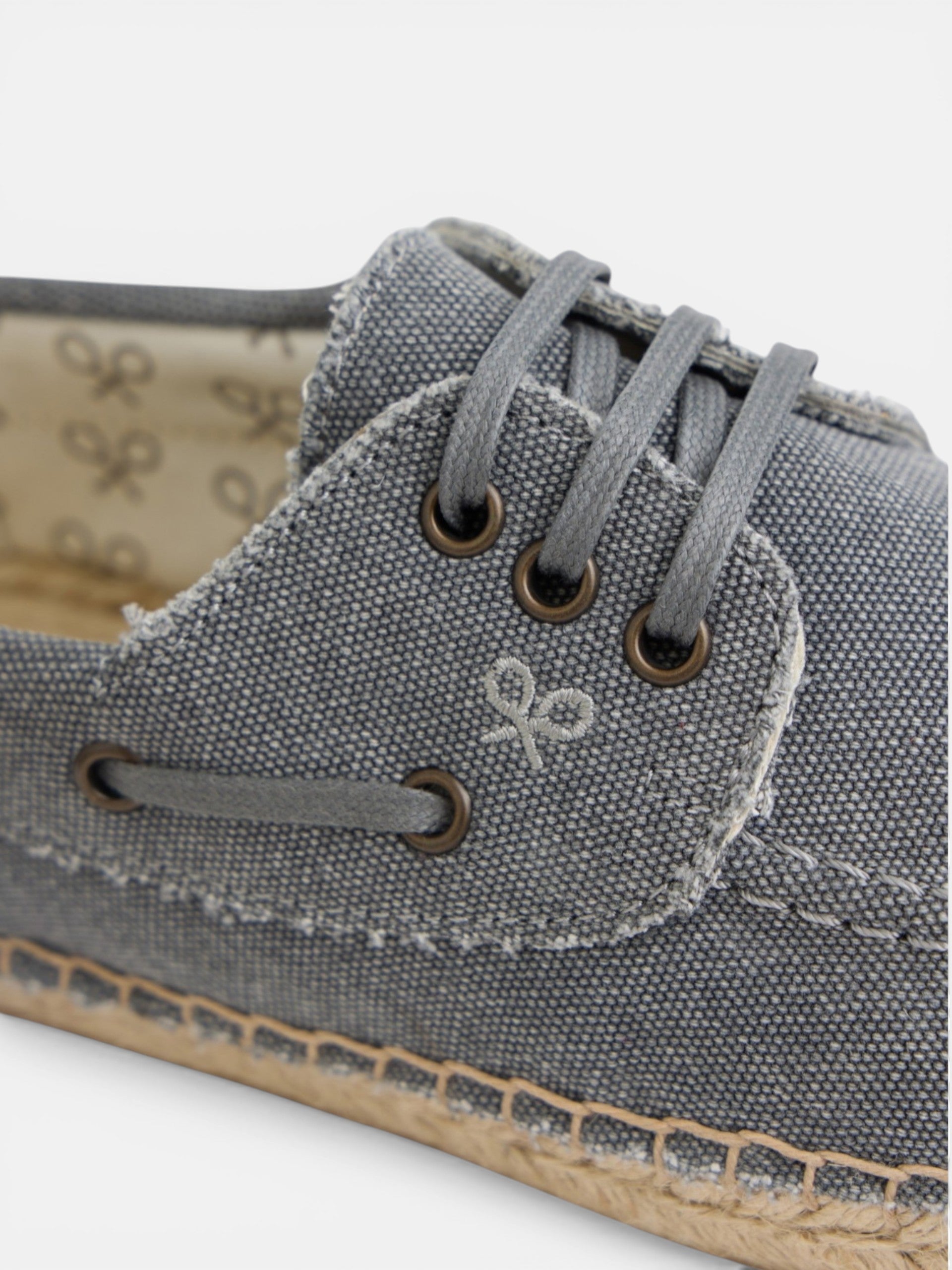 Navy blue nautical covered espadrille