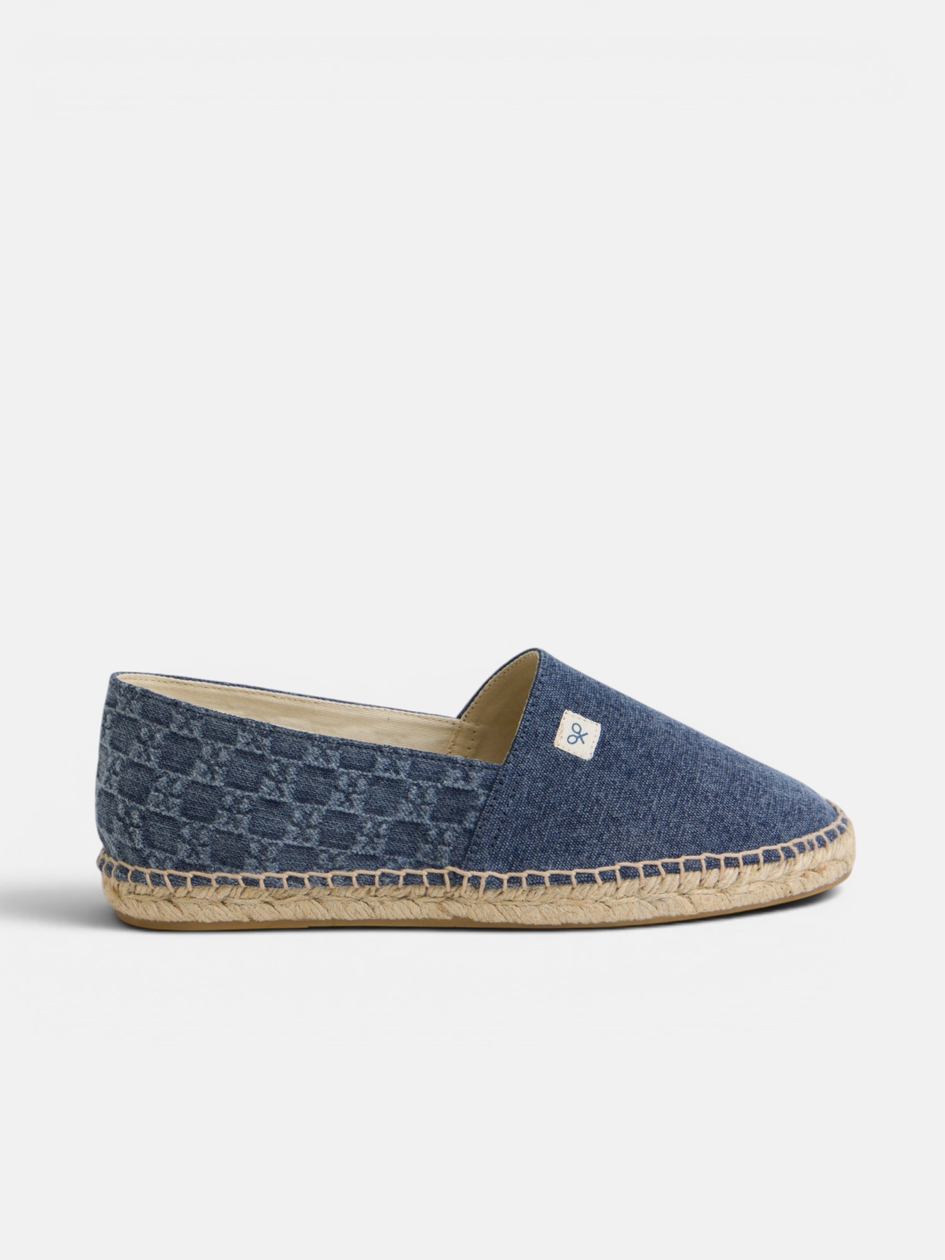 Navy blue mini-logo espadrille