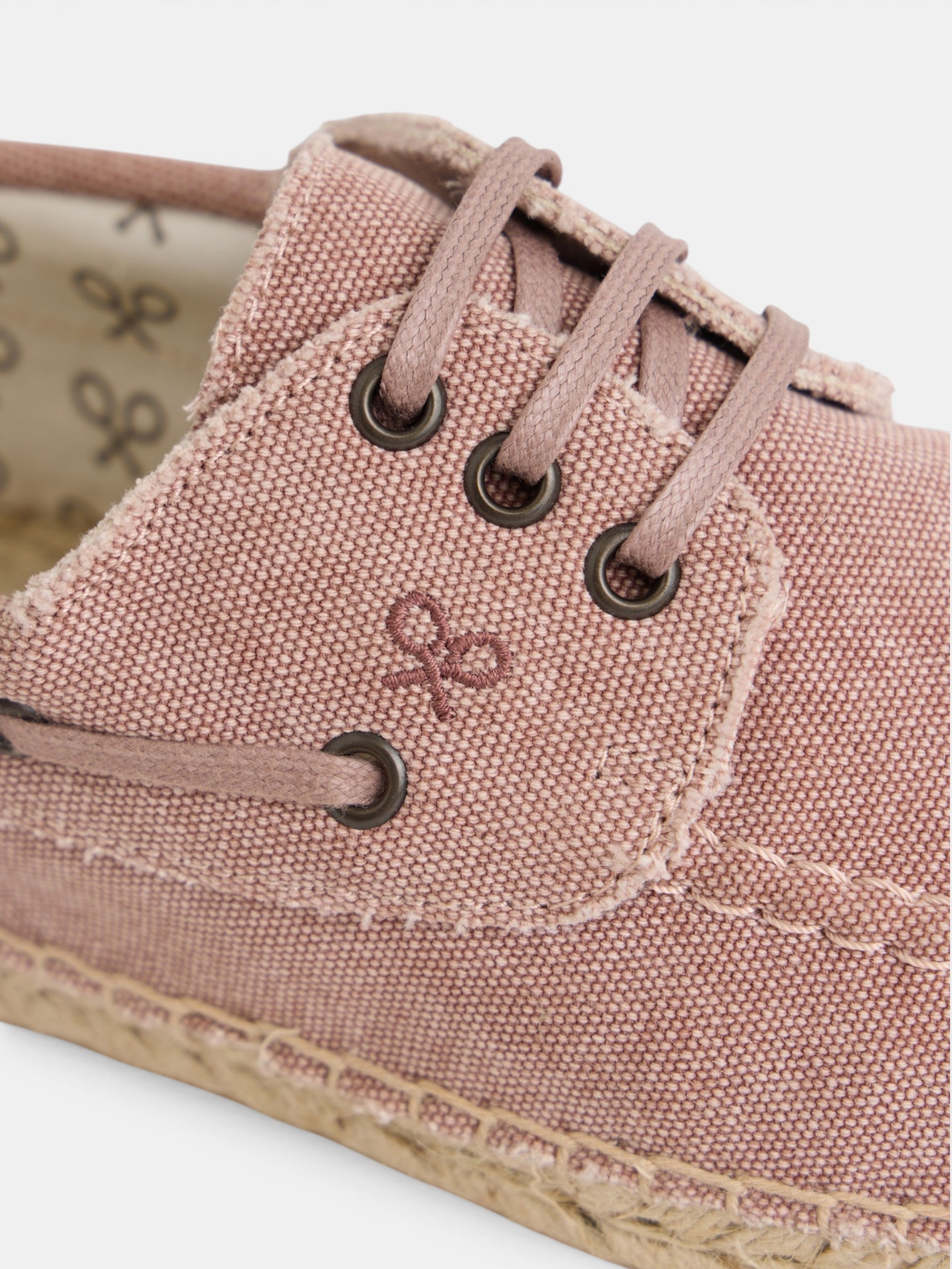Brown nautical covered espadrille