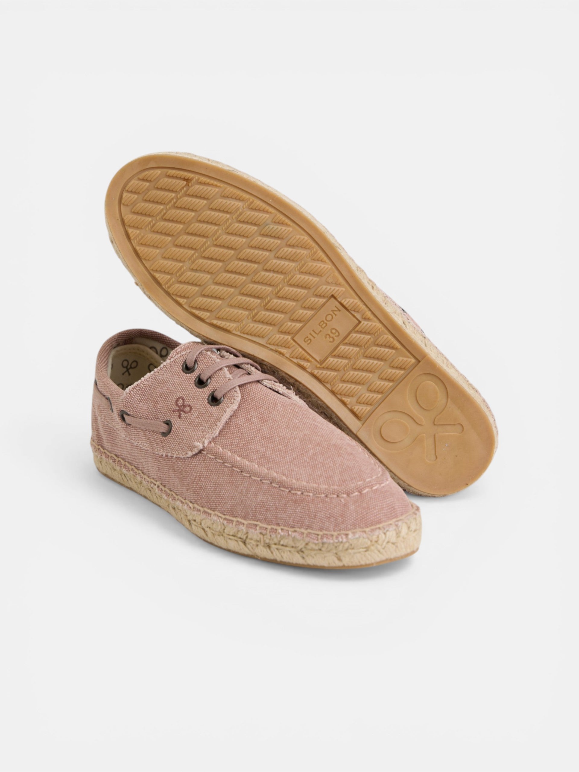 Brown nautical covered espadrille