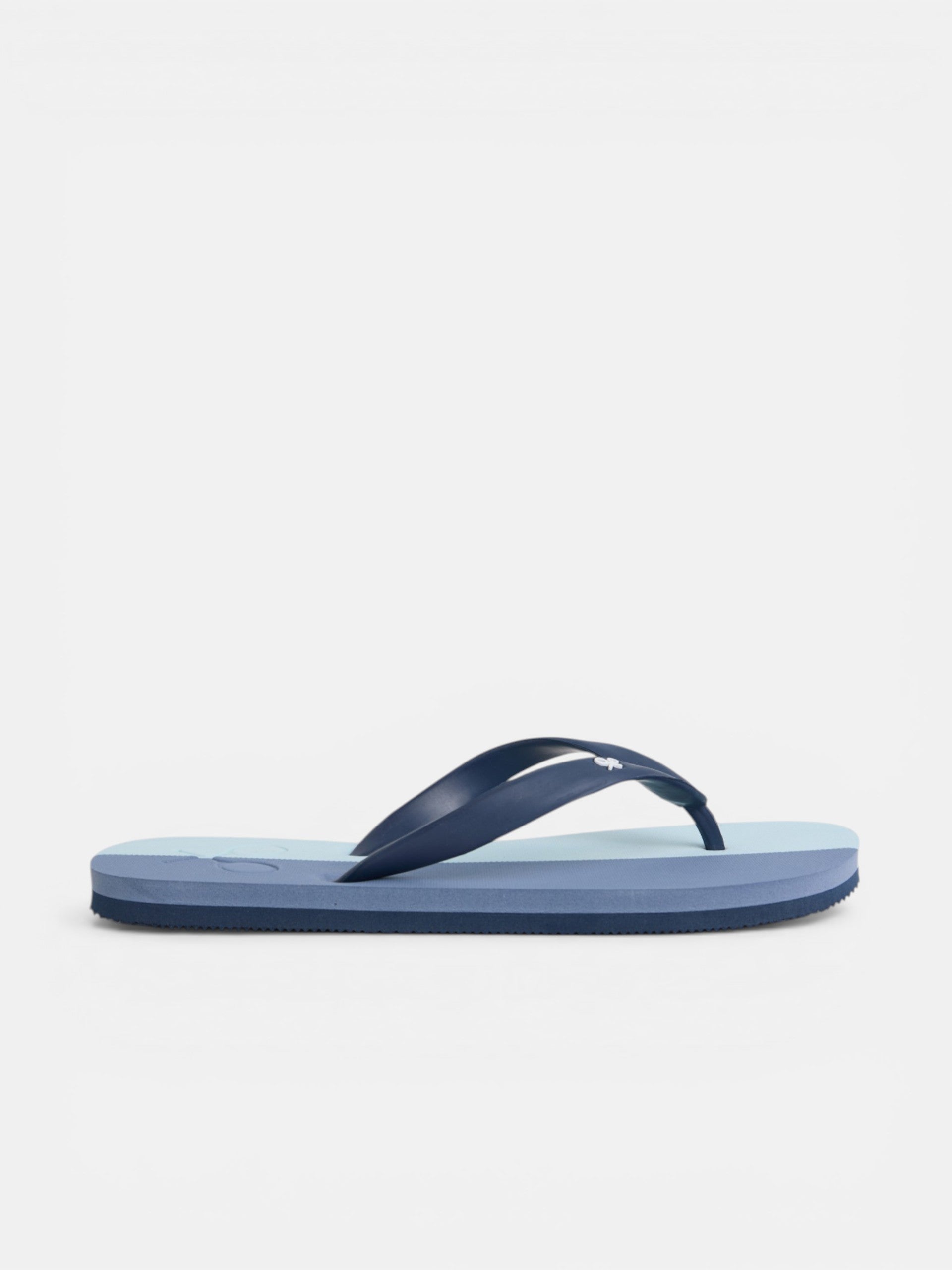 Two-tone blue paddle flip-flops