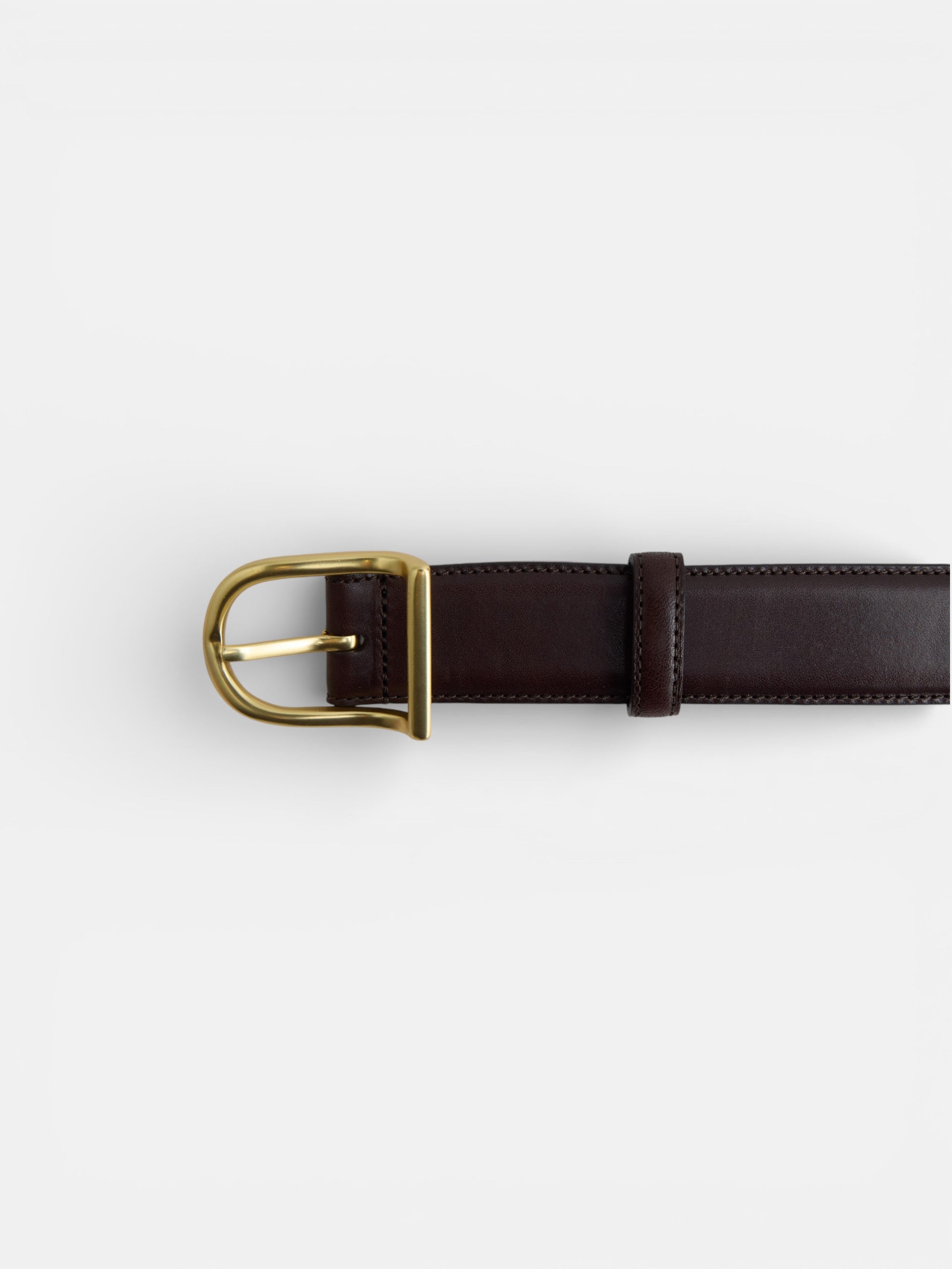 Brown smooth leather belt