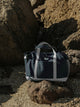 Classic bicolor navy blue tote bag