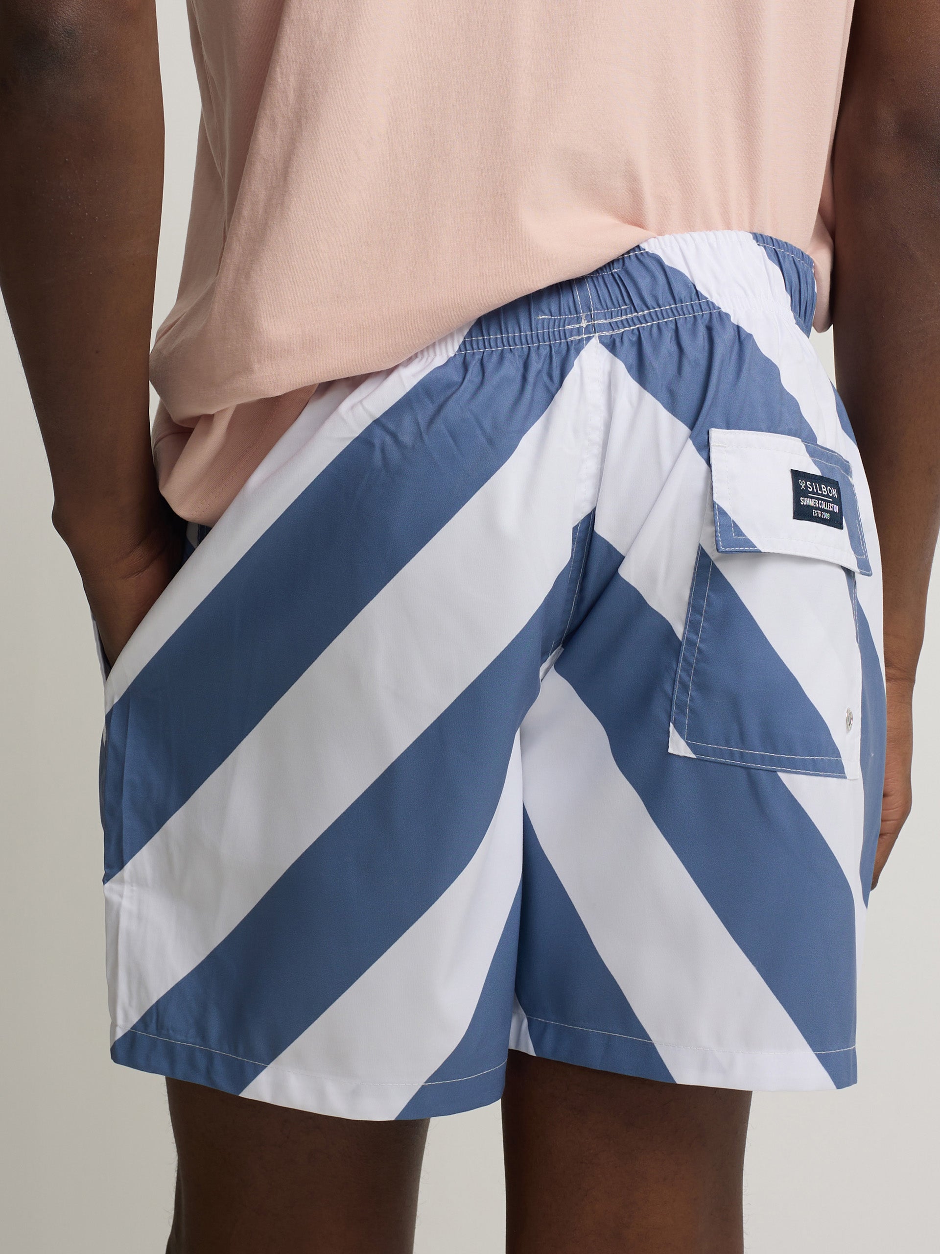 Maillot de bain à rayures bleues