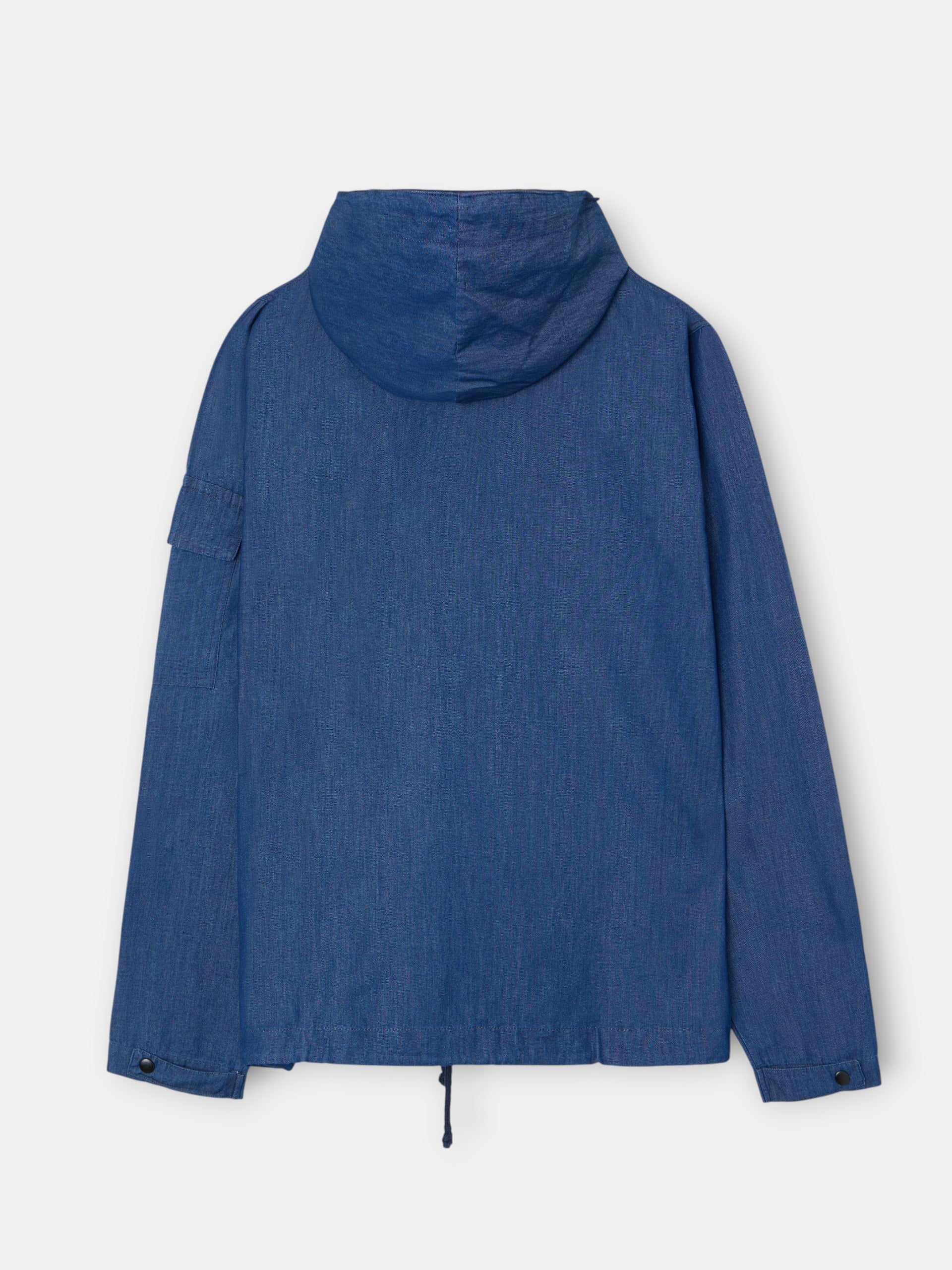 Cortavientos denim capucha azul