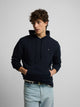 Plain navy blue hooded sweater