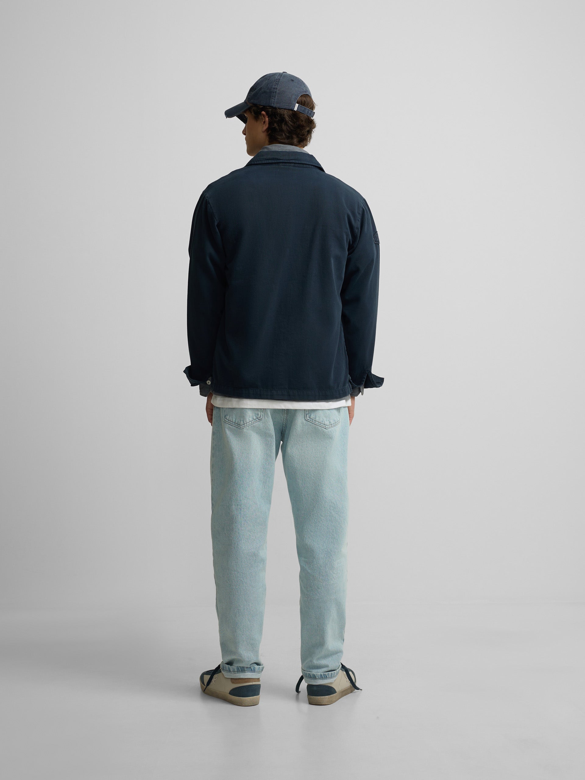 Sobrecamisa parches azul marino