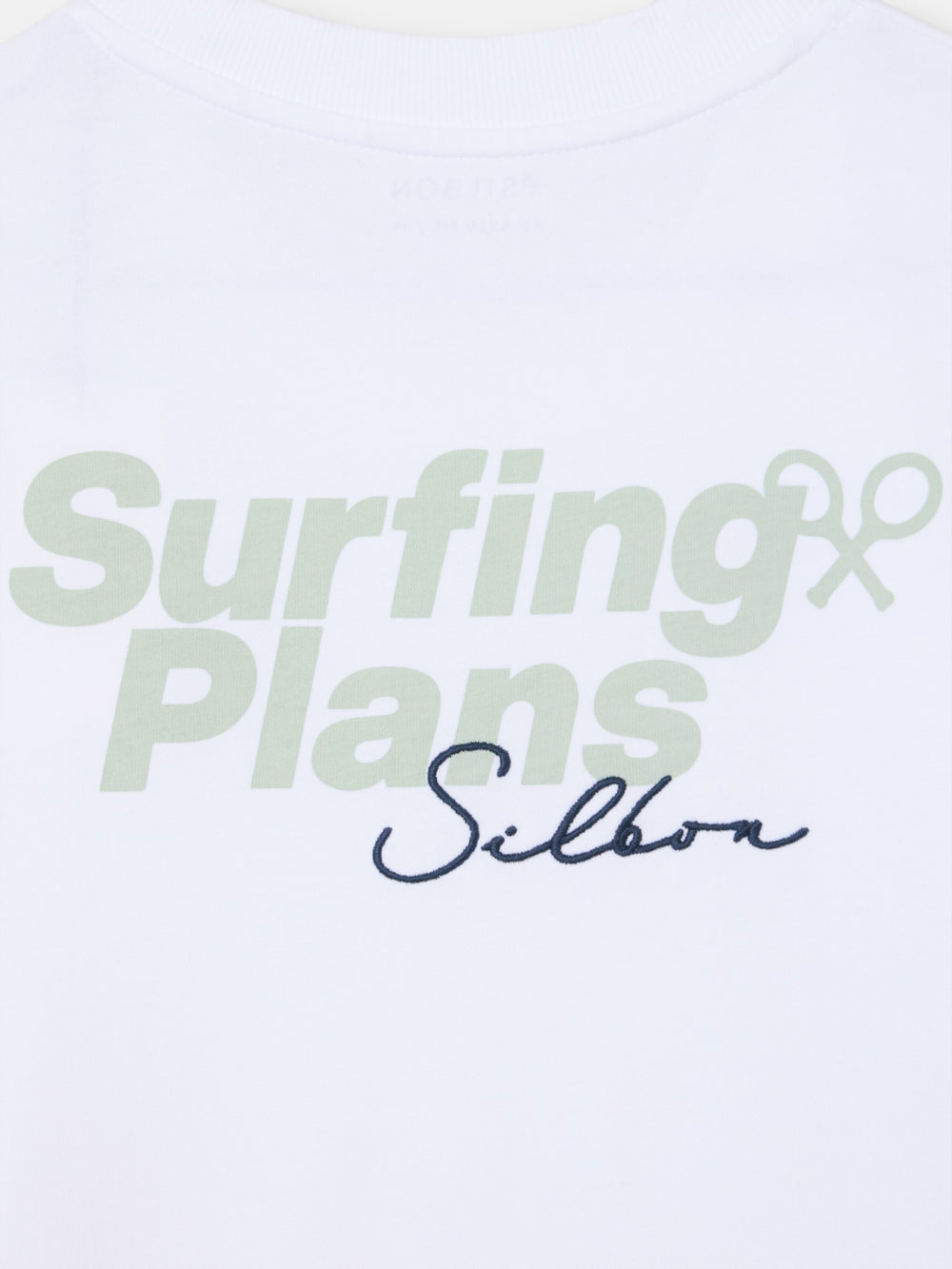 T-shirt coupe décontractée plans de surf blanc