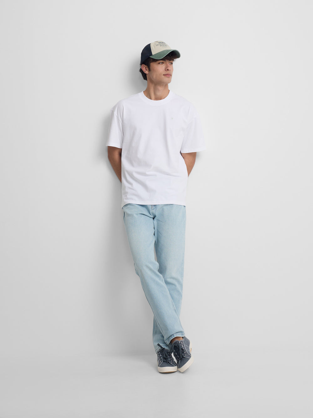 T-shirt coupe décontractée plans de surf blanc