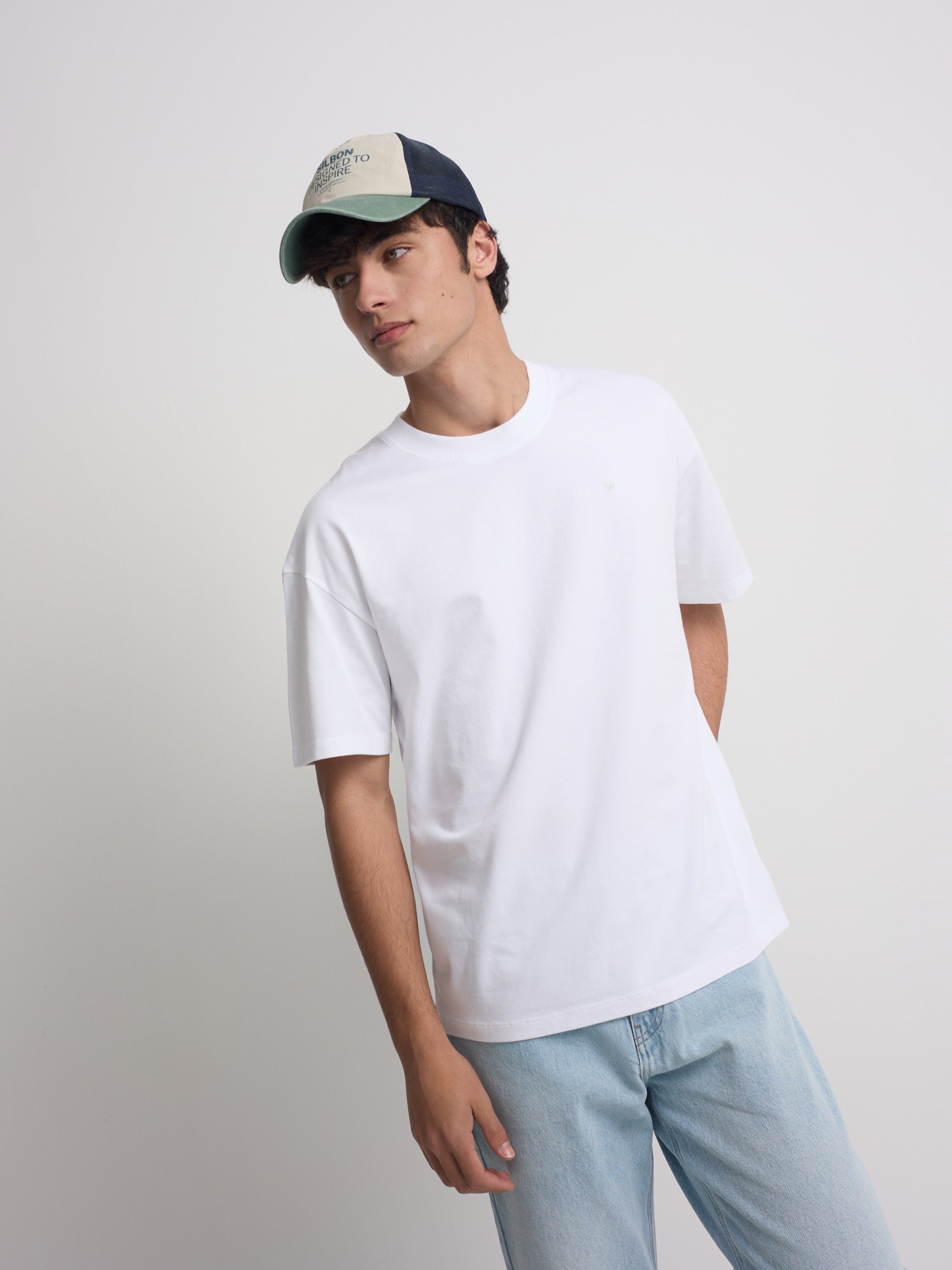 T-shirt coupe décontractée plans de surf blanc