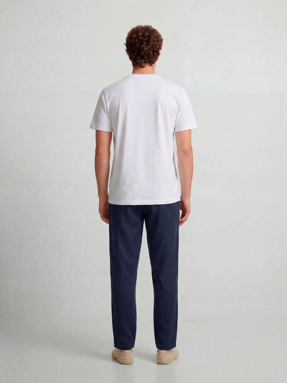 Camiseta bolsillo etnico blanco