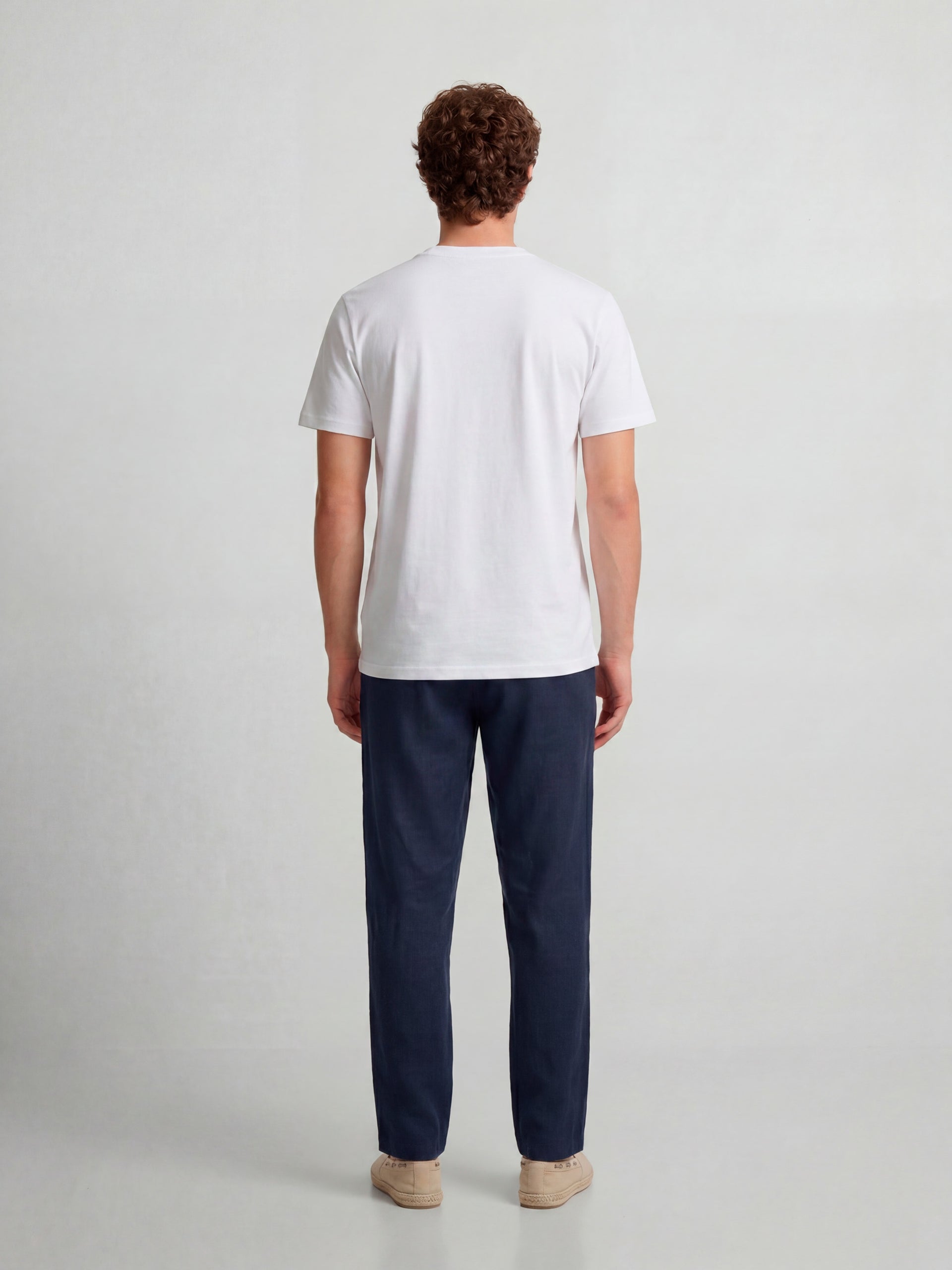 White ethnic pocket t-shirt