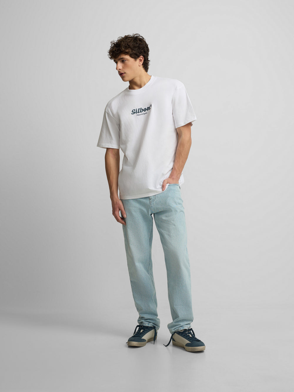 T-shirt Silbon nature blanc