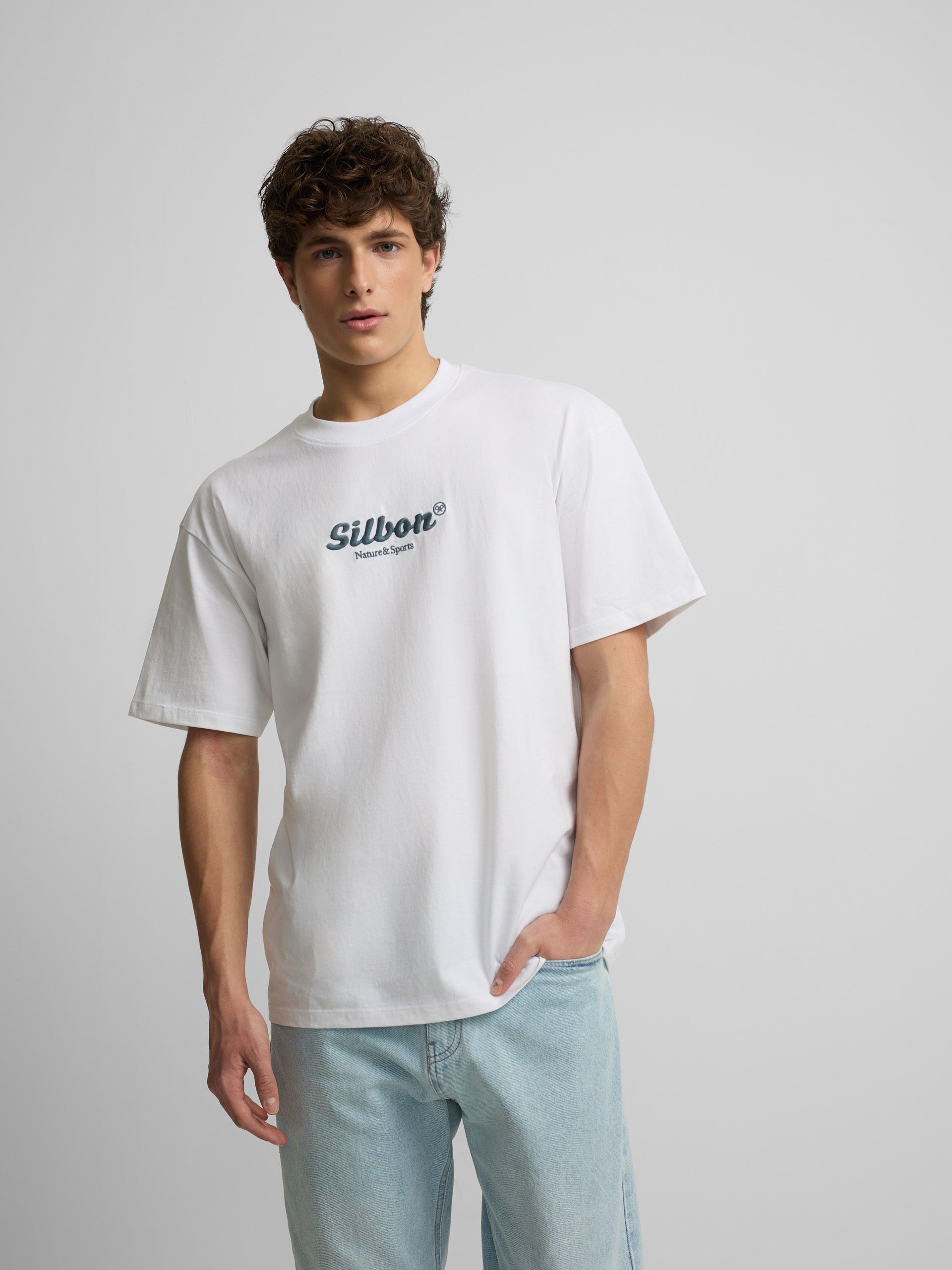T-shirt Silbon nature blanc