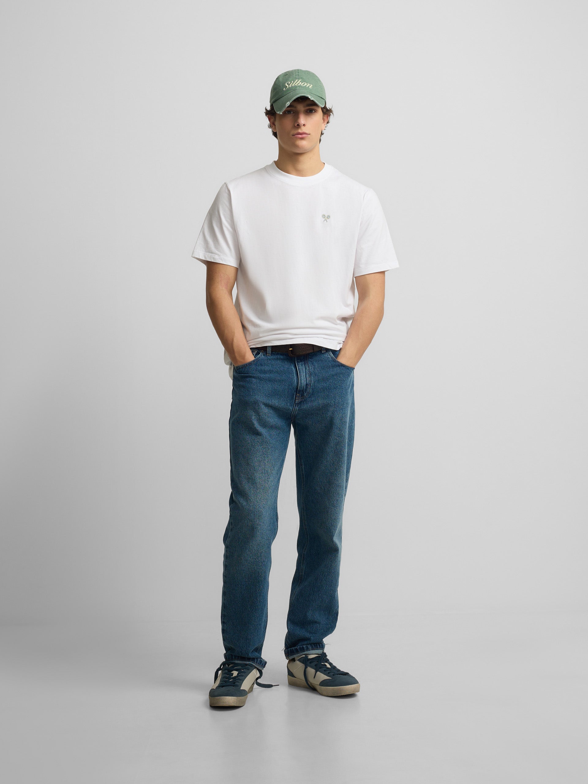 T-shirt après tennis blanc