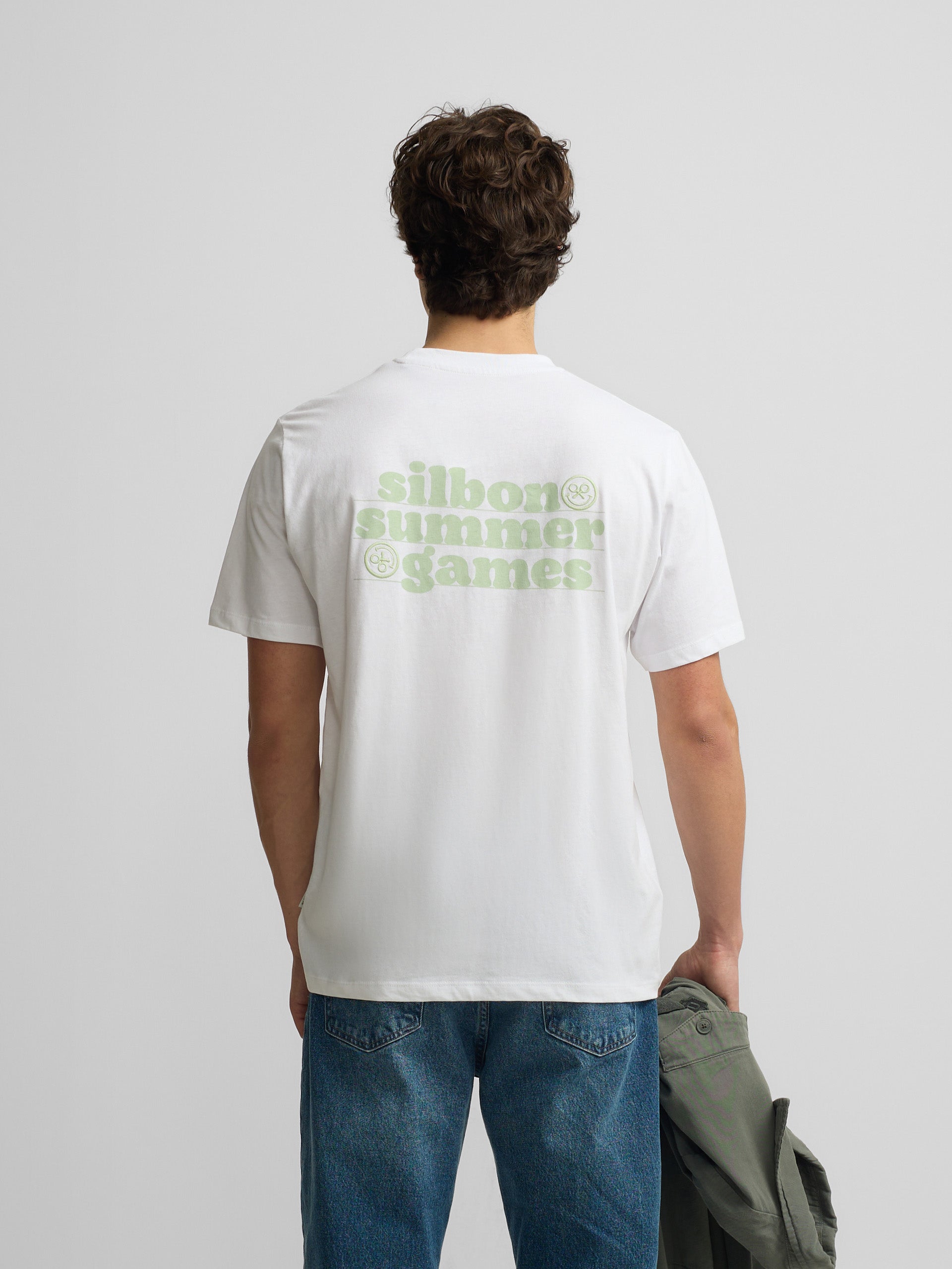 T-shirt summer games blanc