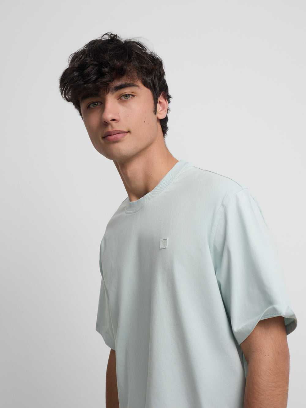 Camisola special fit minilogo patch água-marinha
