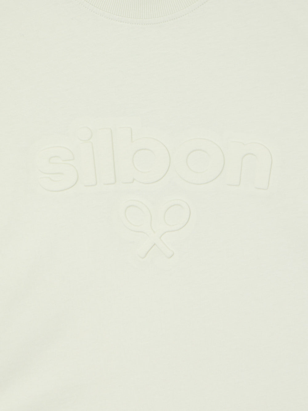 Silbon embossed T-shirt in light green shade