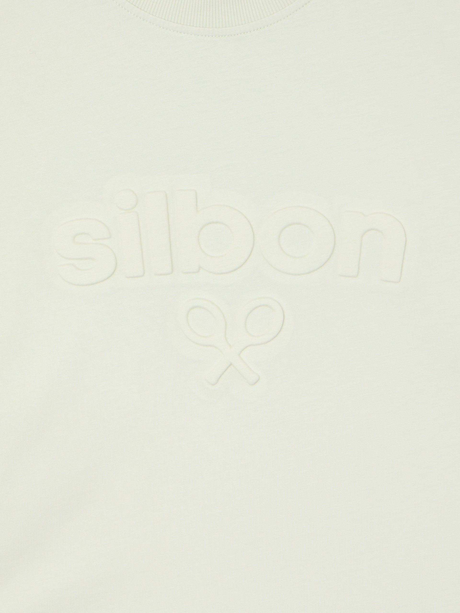T-shirt Silbon en relief ton vert clair