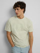T-shirt Silbon en relief ton vert clair