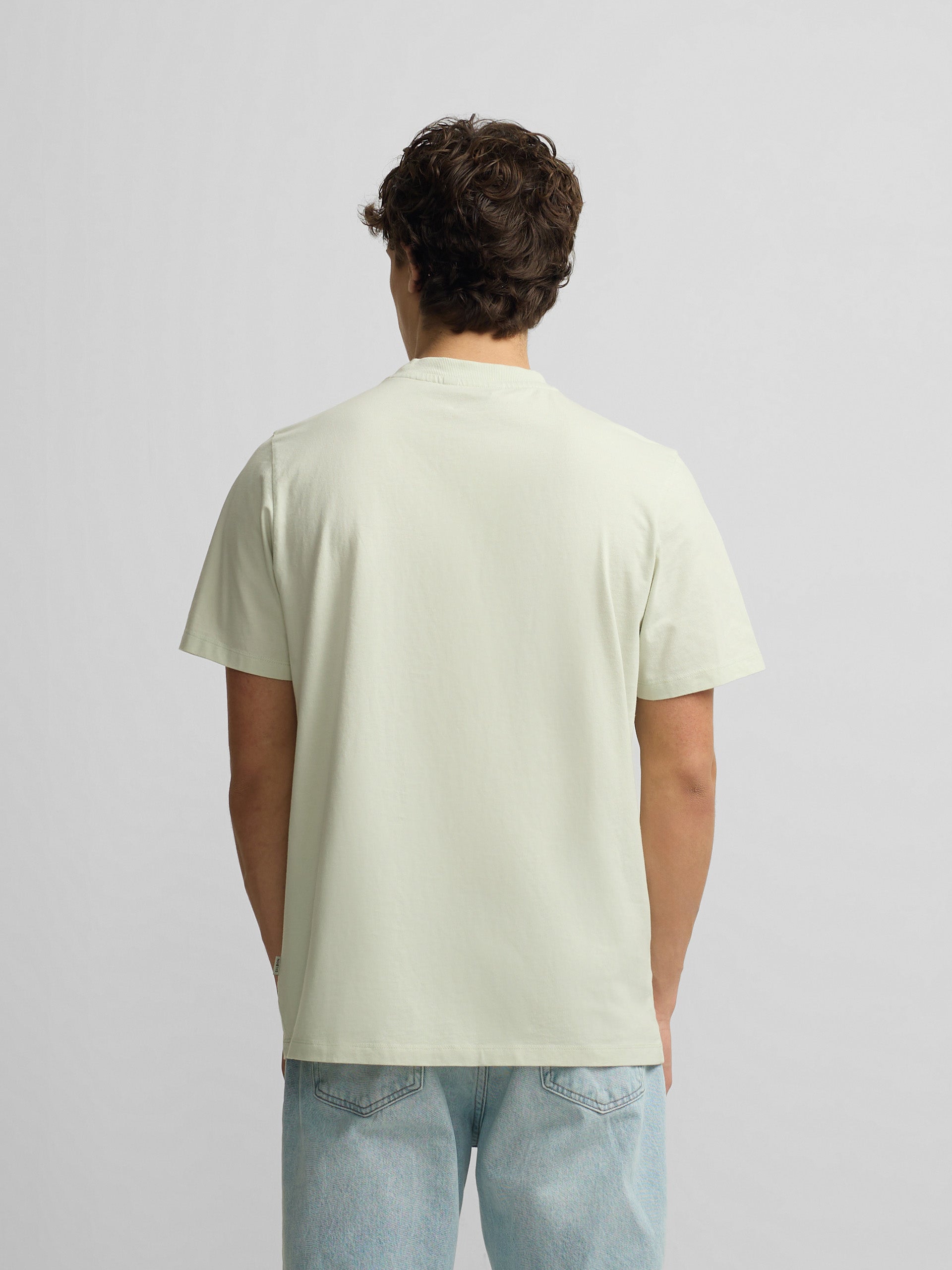 T-shirt Silbon en relief ton vert clair