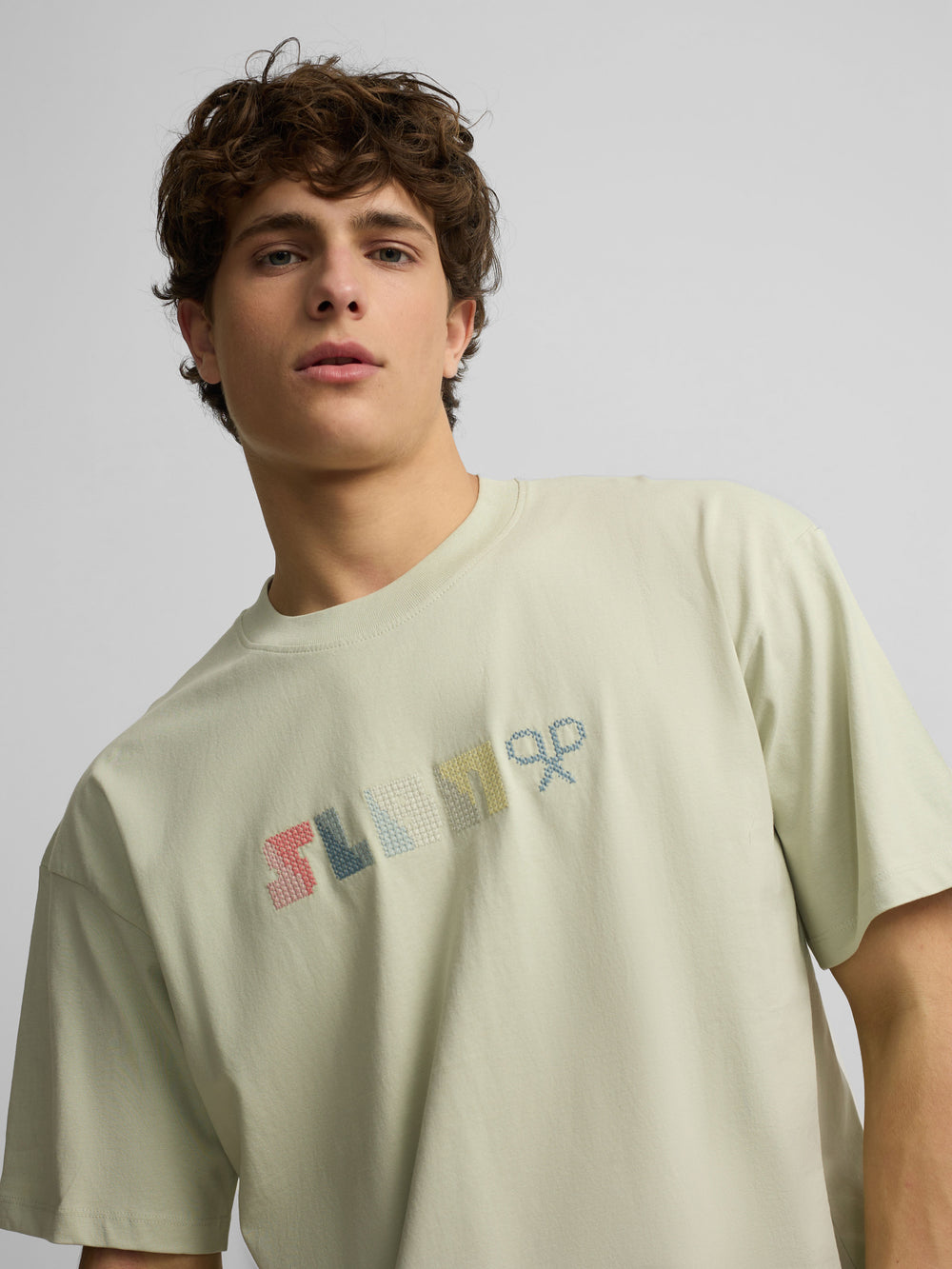 T-shirt coupe décontractée slbn cross vert clair