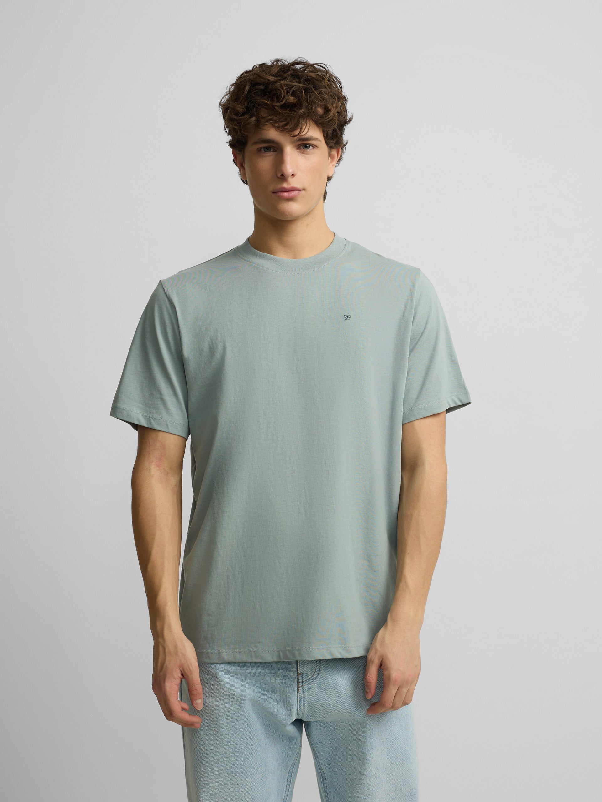 Camisola slow summer verde cinzento