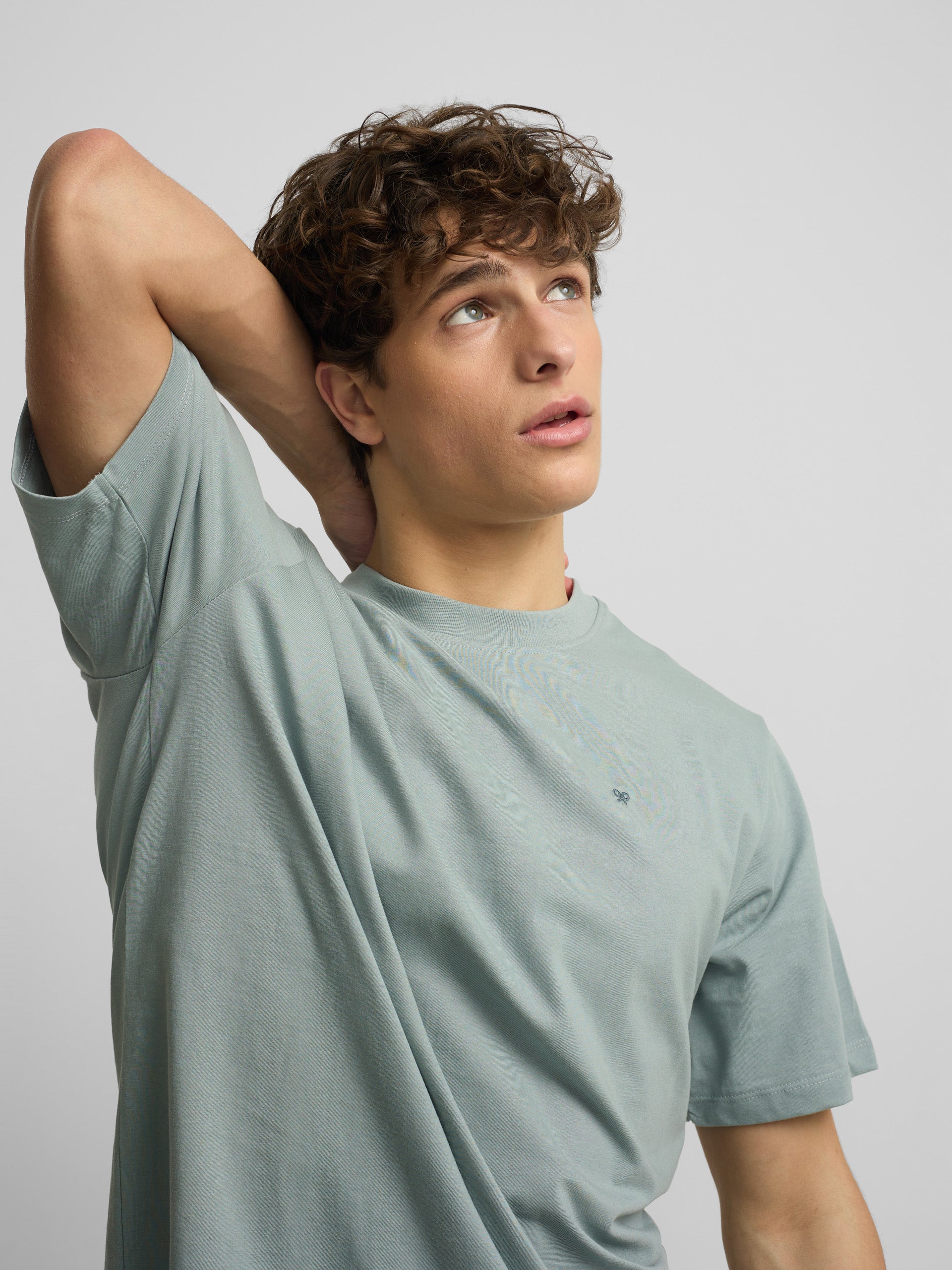 Camisola slow summer verde cinzento