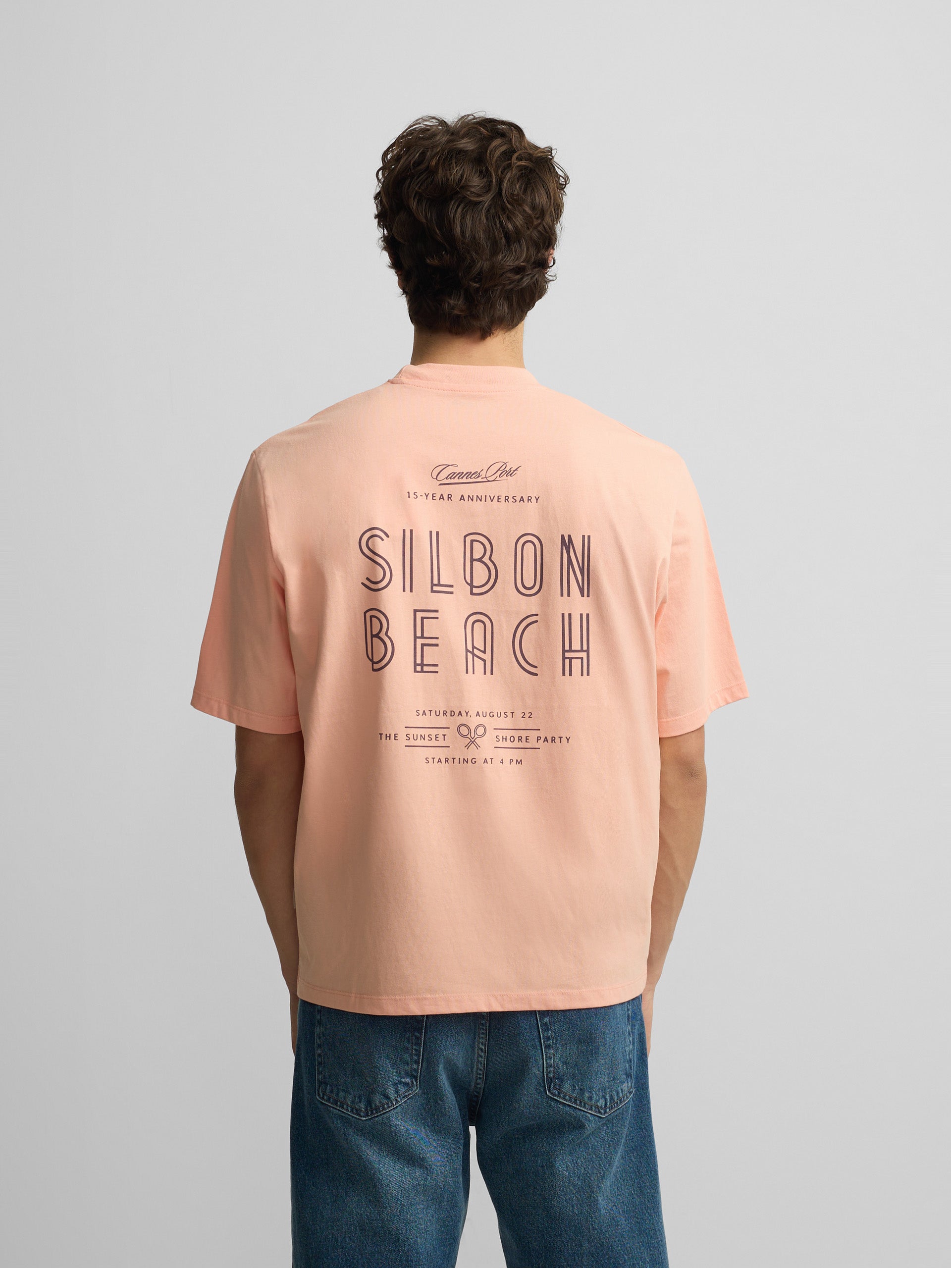 Camiseta special fit Silbon sunset party coral