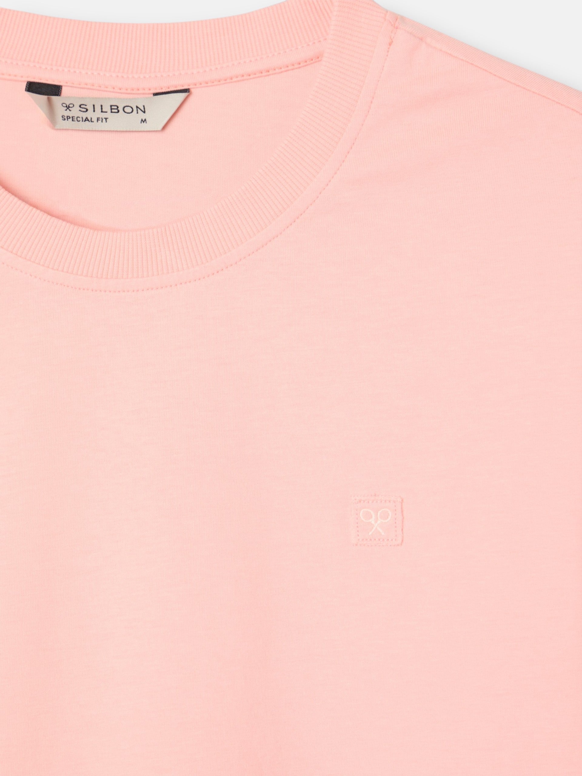 T-shirt coupe spéciale minilogo patch corail