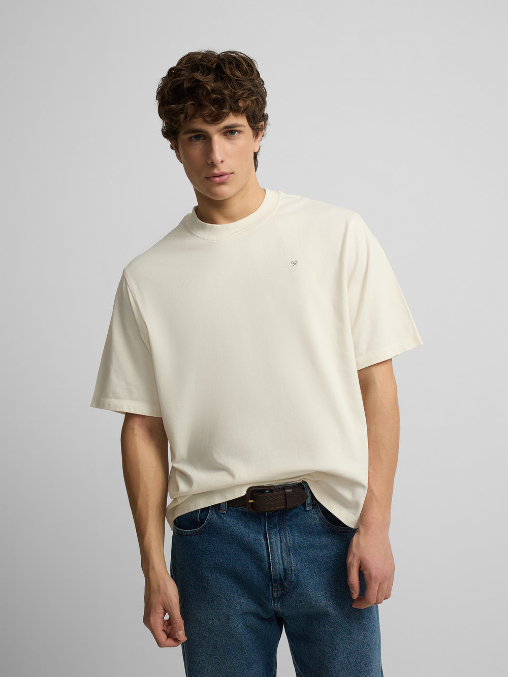 T-shirt coupe spéciale Silbon classic society crème