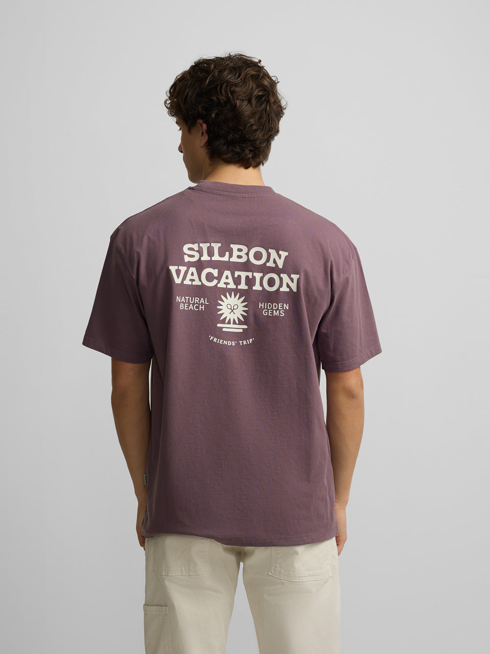 Camiseta relaxed fit Silbon vacation purpura
