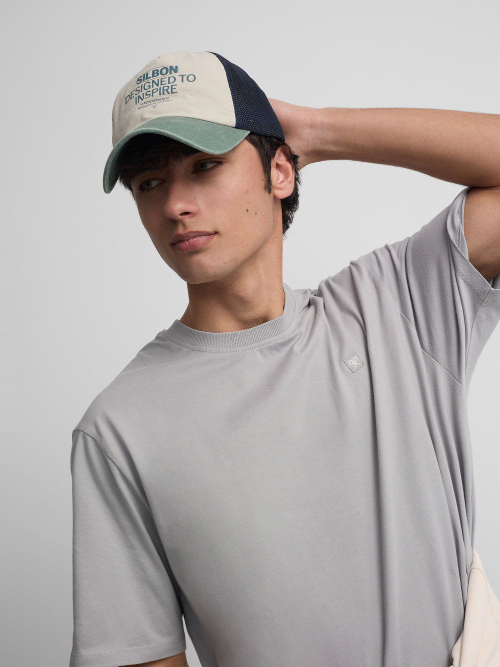 Camisola special fit minilogo patch cinzento