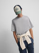 T-shirt coupe spéciale minilogo patch gris