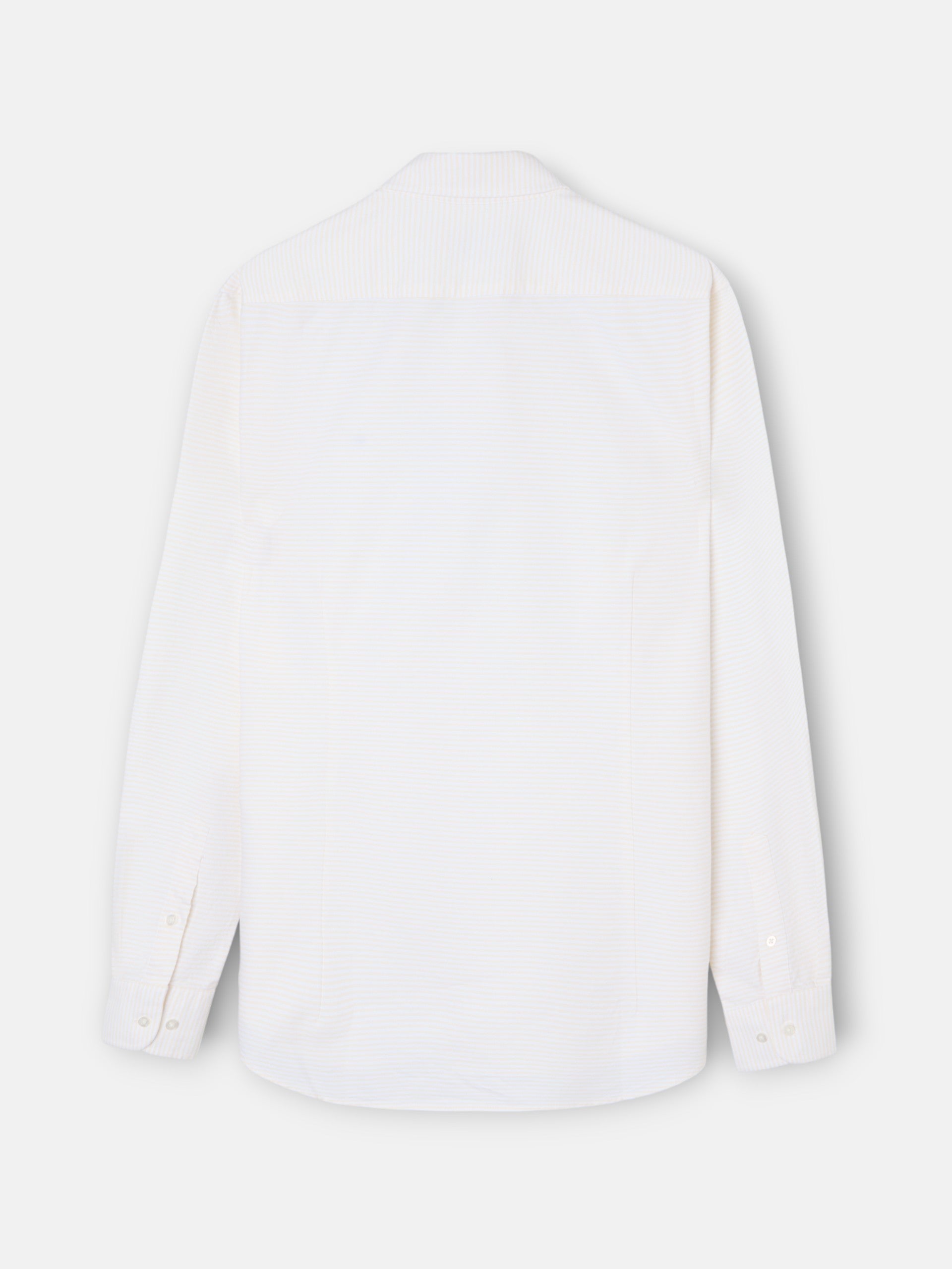 Camisa sport oxford rayas horizontales amarillo