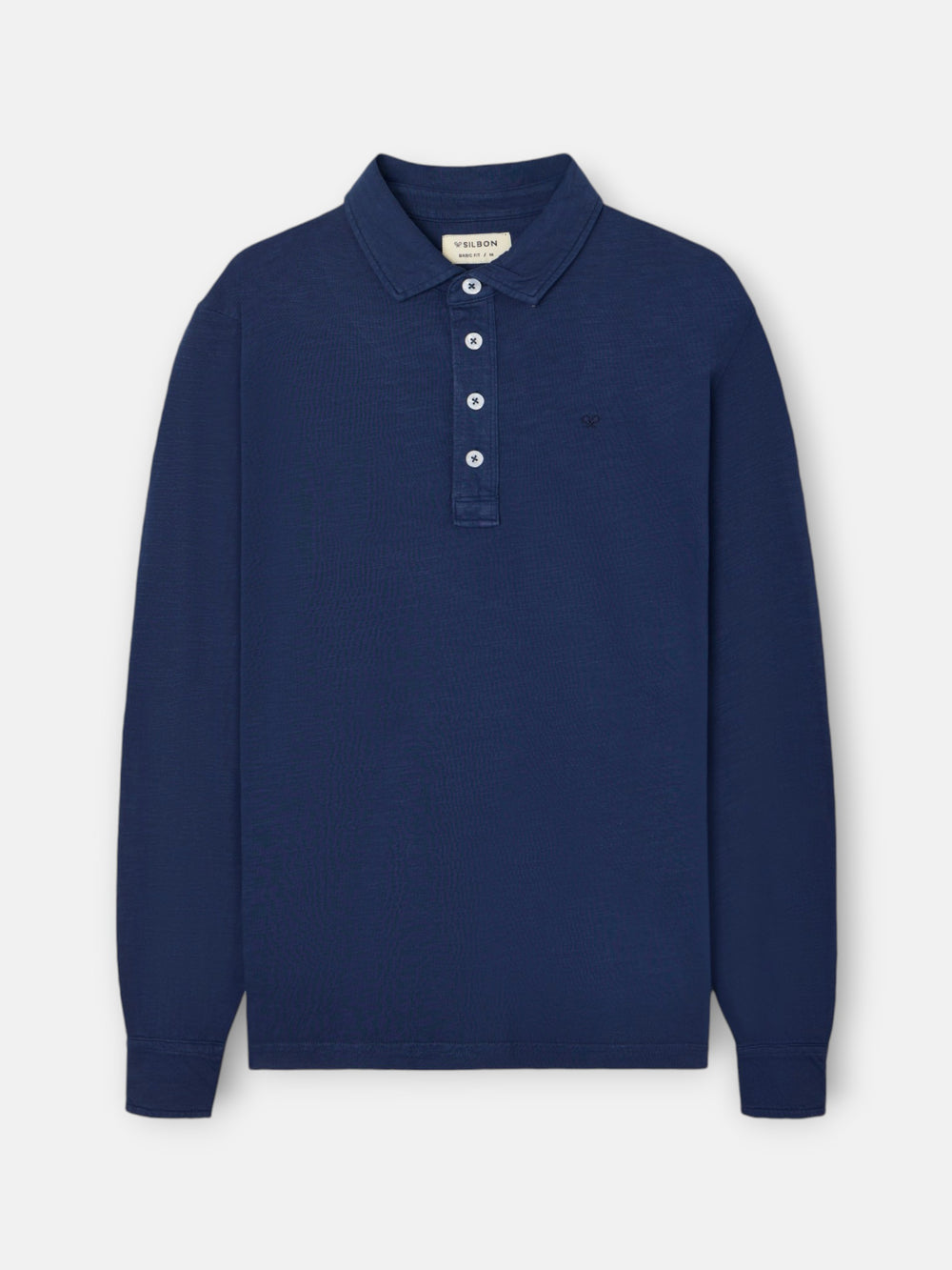 Polo manga larga sport azul