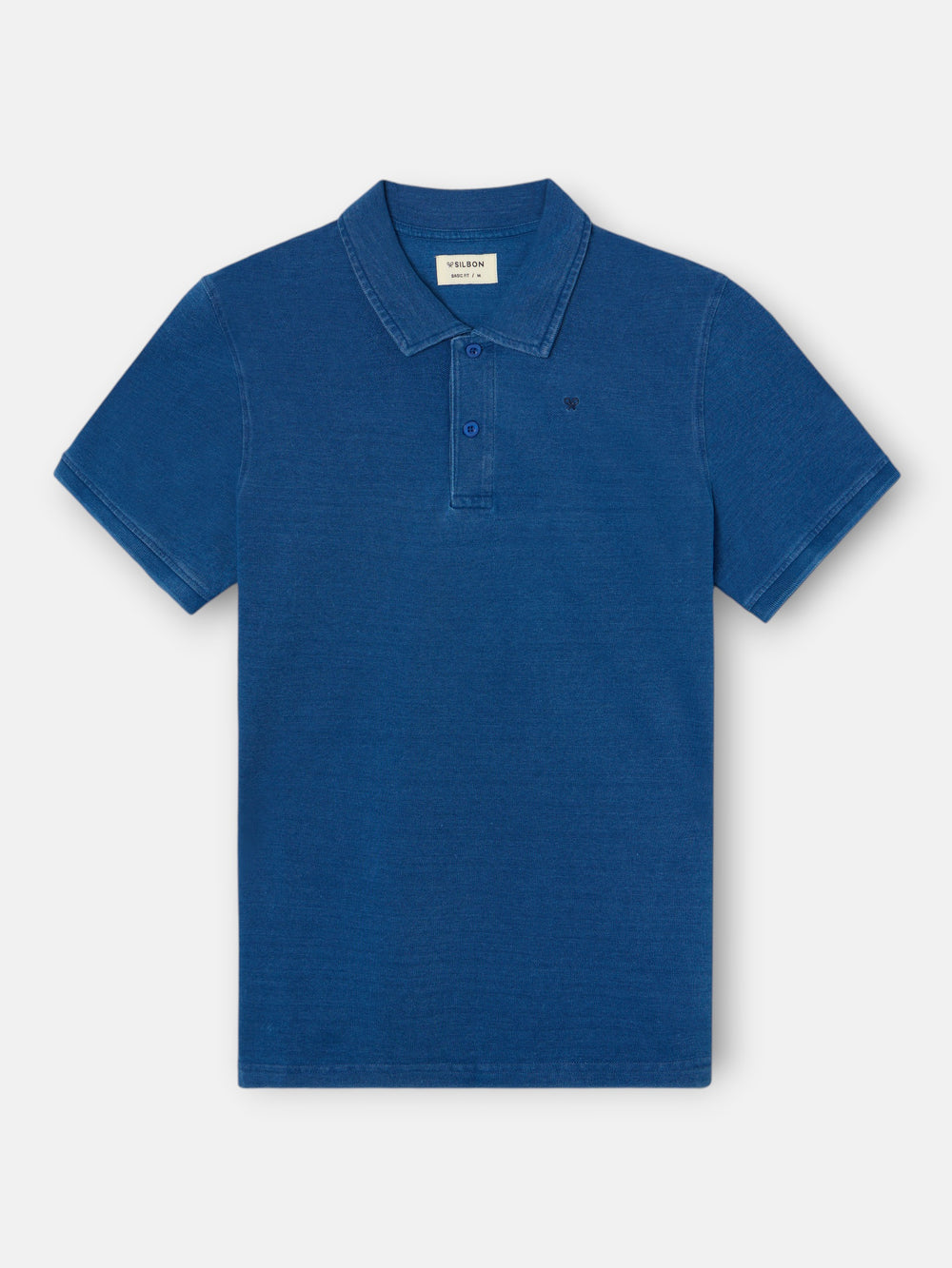 Polo manga corta style denim azul claro