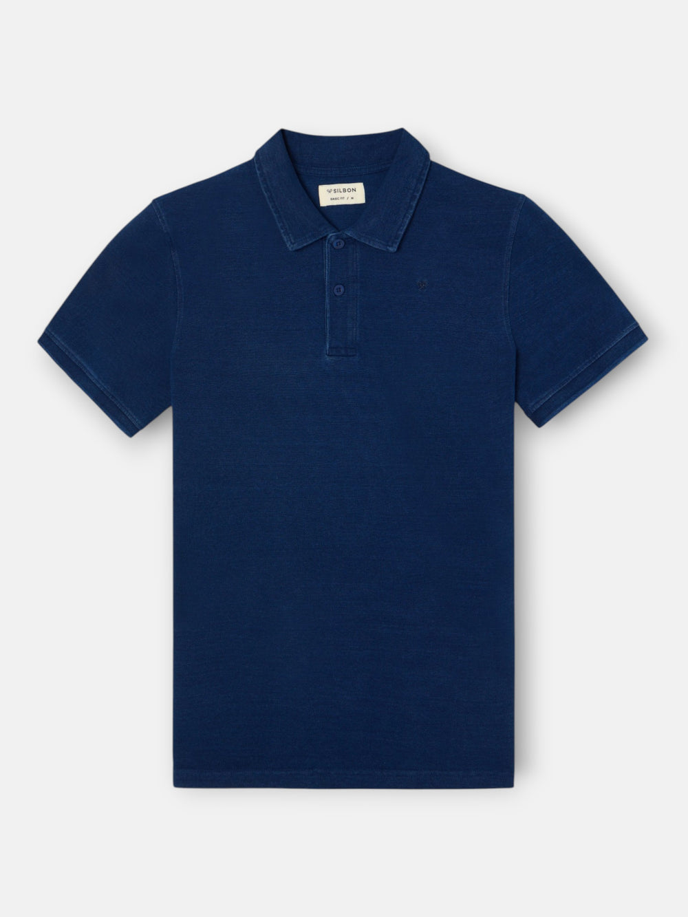 Polo manga corta style denim azul marino