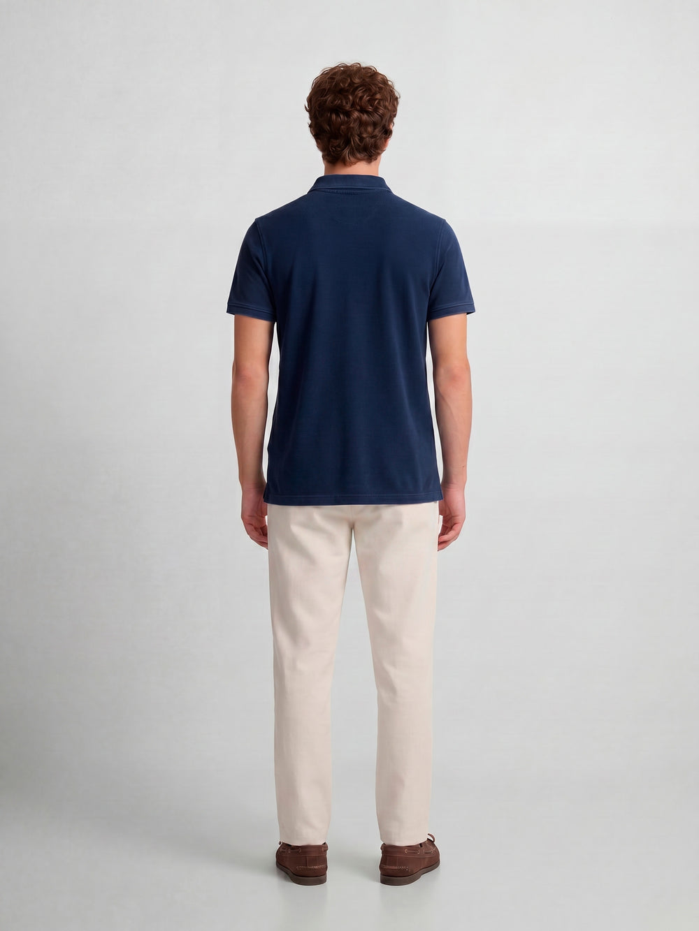 Polo manga corta style denim azul marino