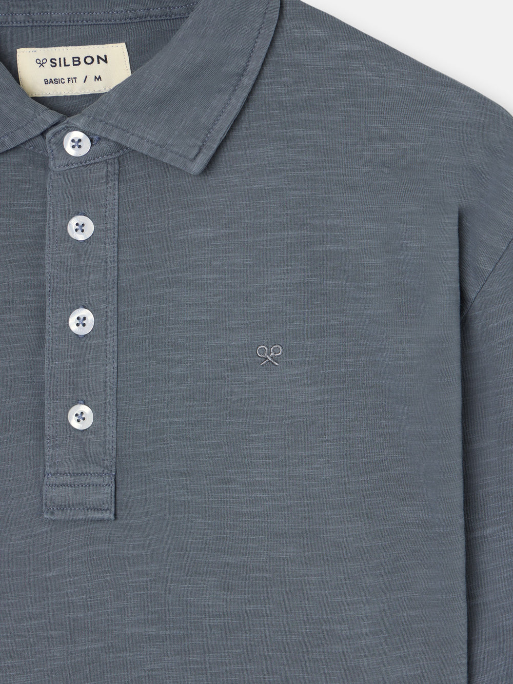 Polo manga larga sport gris