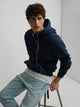 Sudadera capucha Silbon raqueta media azul marino