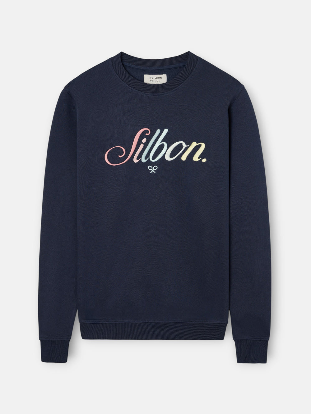 Sudadera Silbon bordado multicolor azul marino