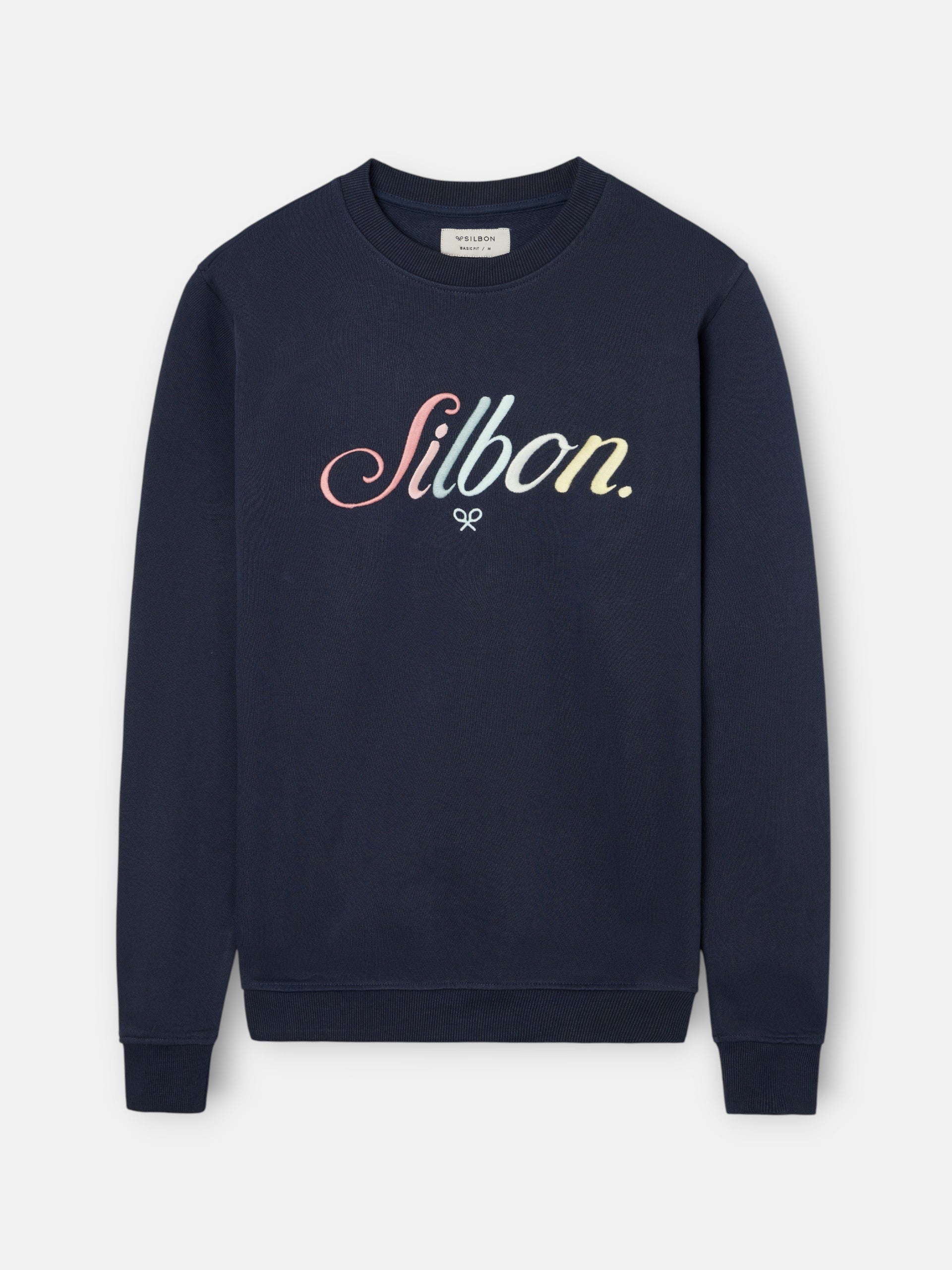 Sudadera Silbon bordado multicolor azul marino