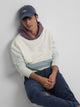 Sudadera capucha multicolor crema