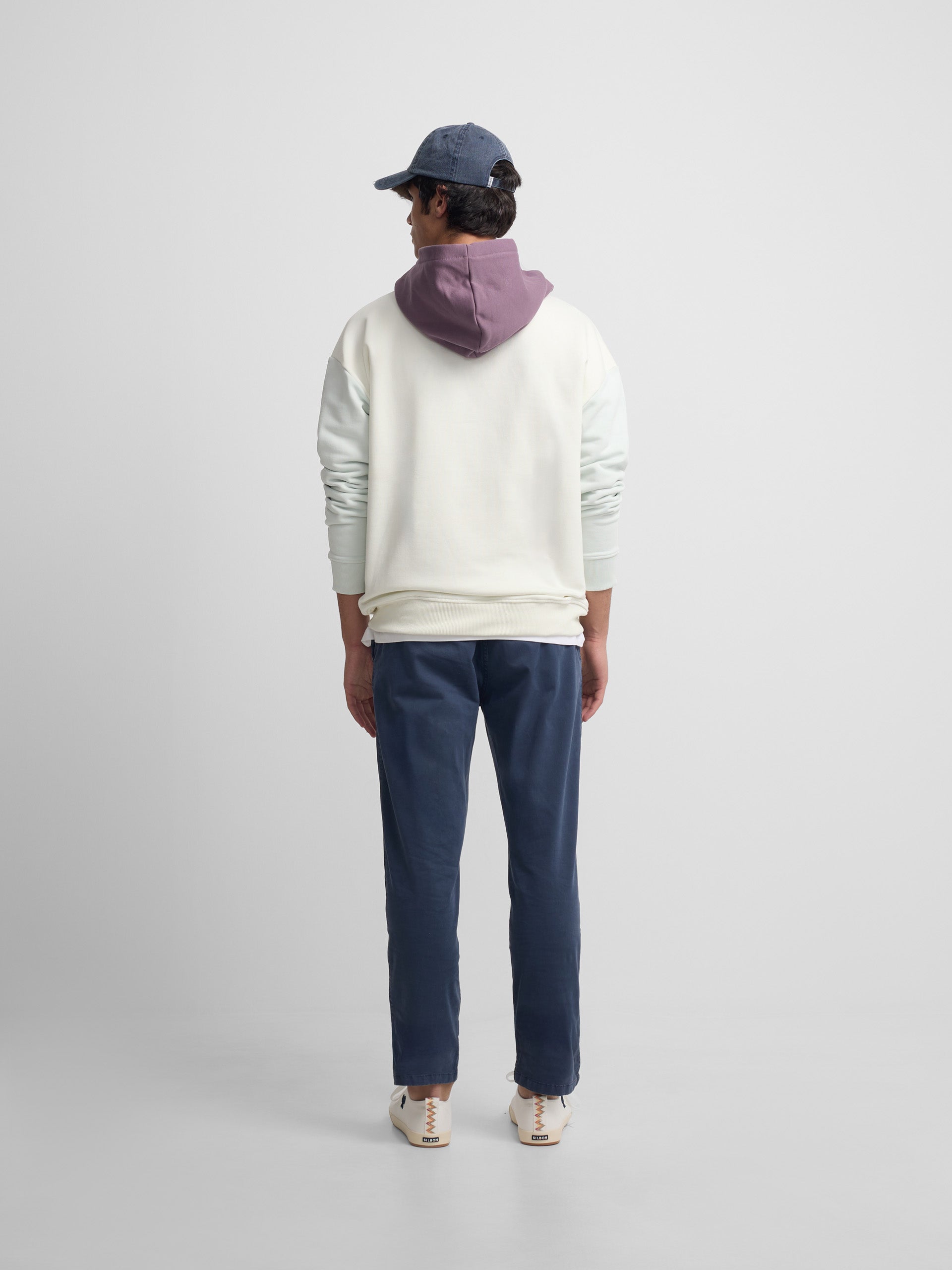 Sudadera capucha multicolor crema