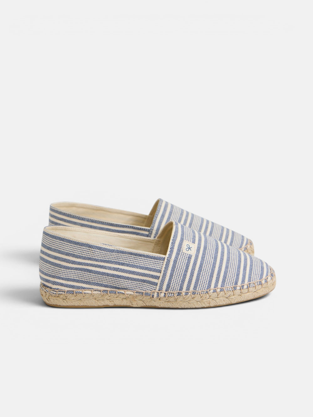 Espadrille à rayures bleues
