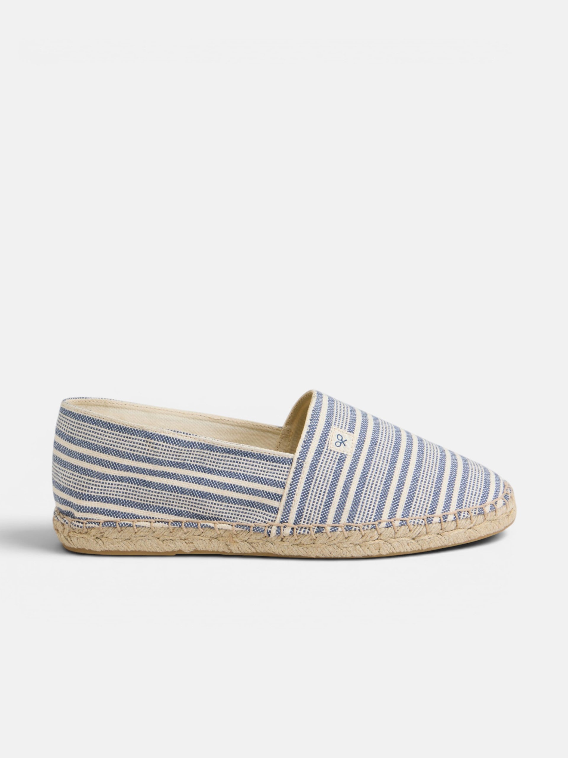 Espadrille à rayures bleues