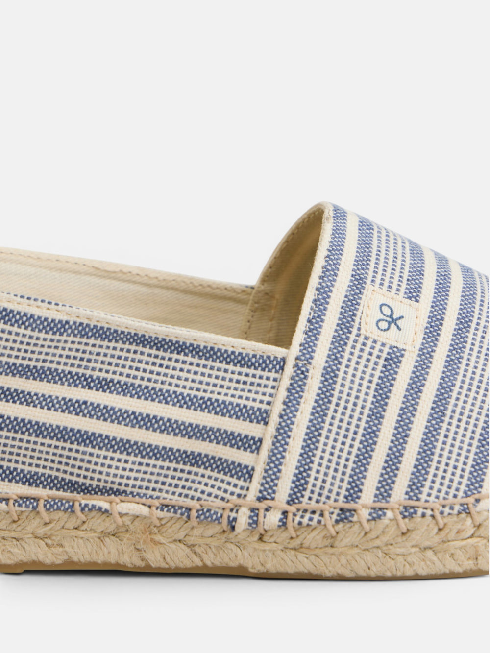Espadrille à rayures bleues
