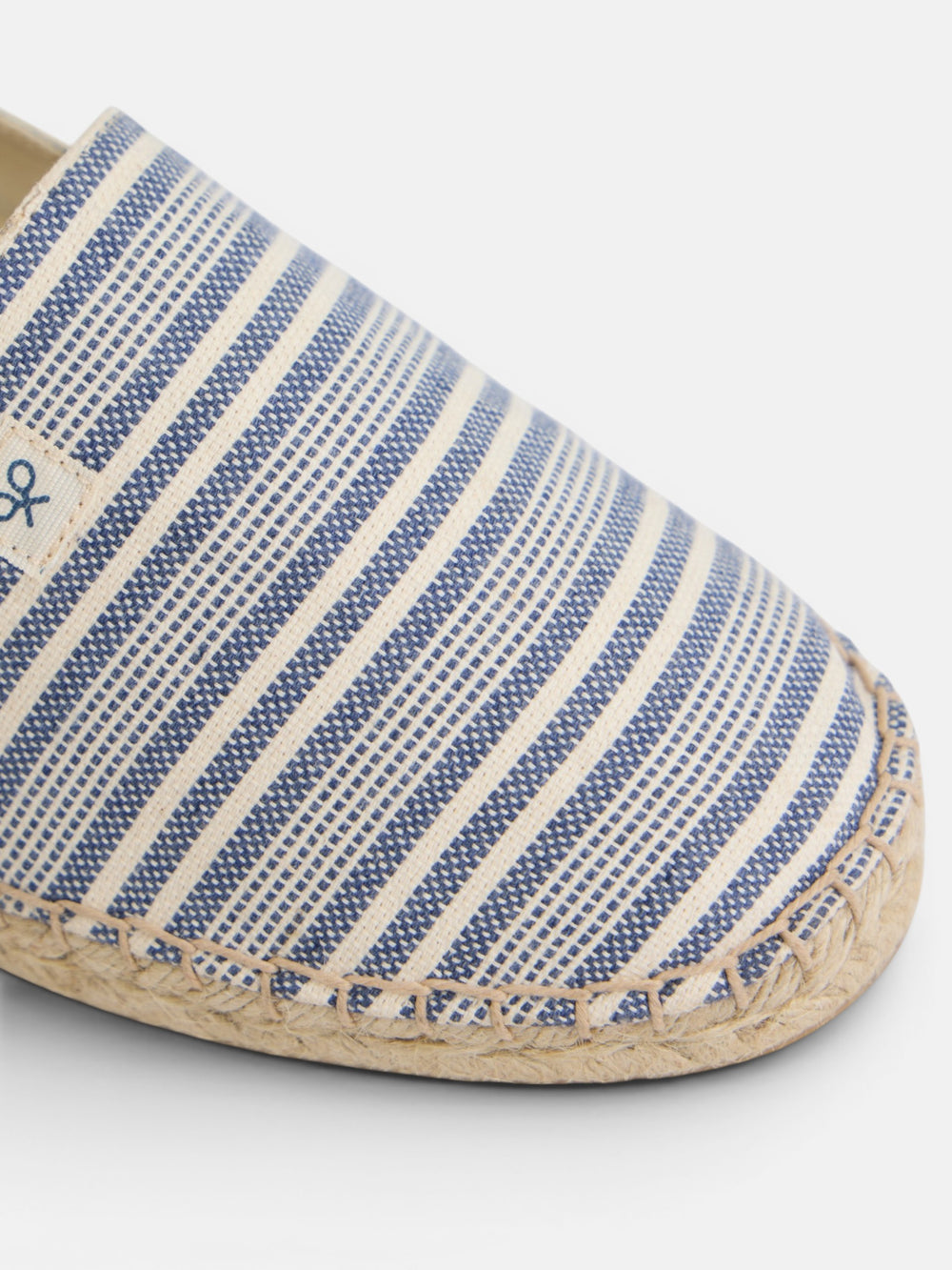 Espadrille à rayures bleues