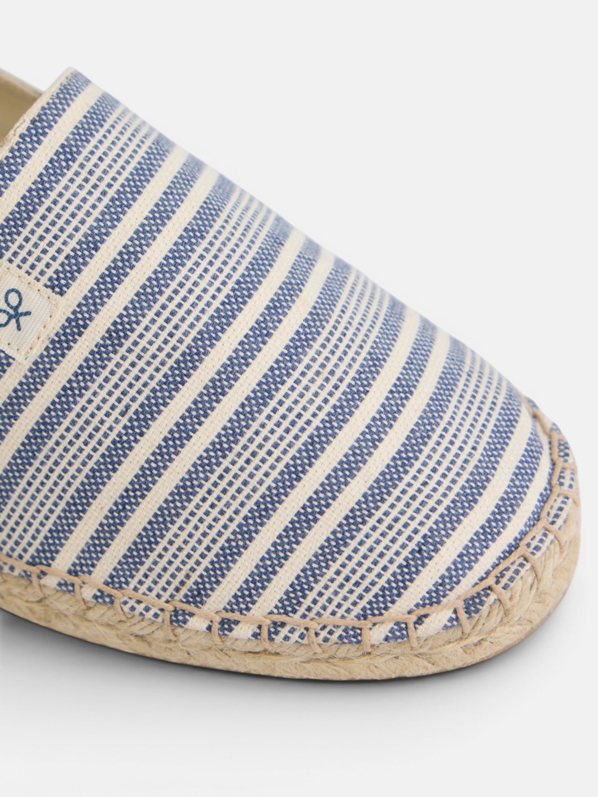 Espadrille à rayures bleues